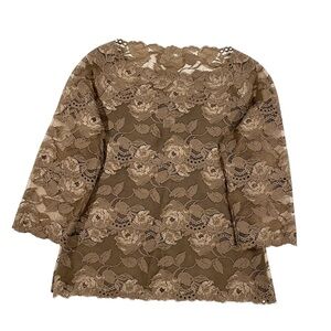Josie Natori lace top size L